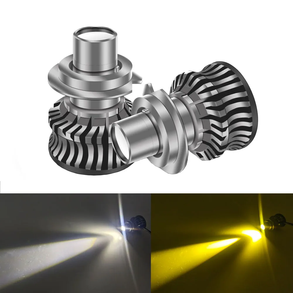 

2 шт., Автомобильные светодиодные лампы для противотуманных фар H8 H9 H11 H7 светодиодный 11 HB4 LED 9006 HB3 9005 6000k 3000k