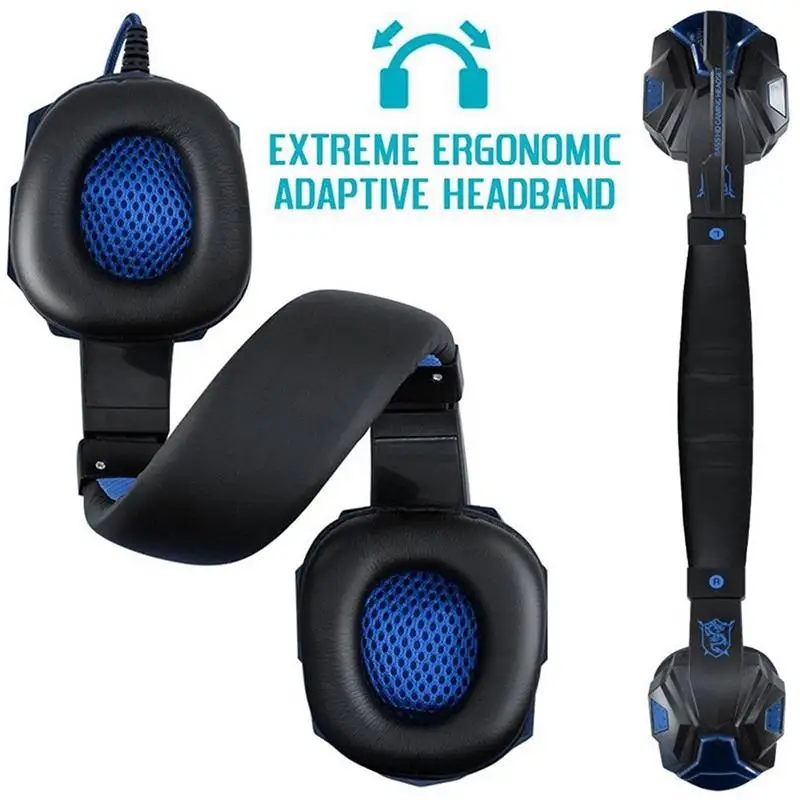 hobbylane over ear gaming headset with mic and led light game electronic sports ear buds for laptop cellphone ps4 headphones ps5 free global shipping