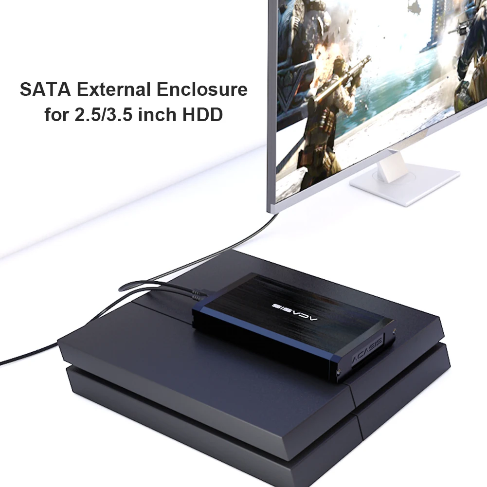 3.0 HDD Mobile Box Hard Drive Disk External Enclosure 4TB USB 2.5/3.5 inch SATA for Household Computer Accessories