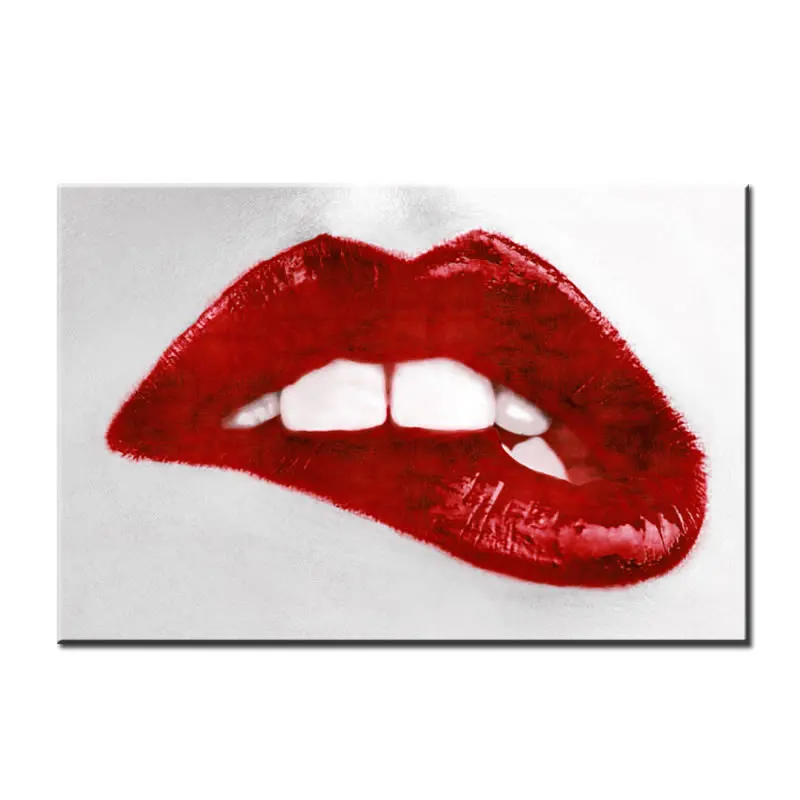 Модная поп крутая уличная картина губы рот холст Картина на холсте Печать стене