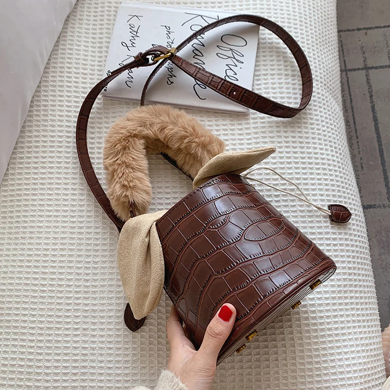 Сумка ведро с каменным узором сумки на плечо для женщин 2020 модная женская сумка