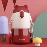 450ml new style 304 stainless steel kids thermos cup cartoon portable water cup cartoon hot water bottle feeding bottle