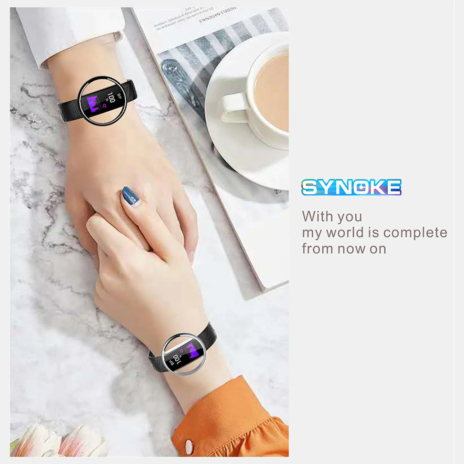 

NSSD Multifunctional Women's Smart Watches New Color Screen Remote Control Photo Information Push Smart Bracelet Calorie Calcul