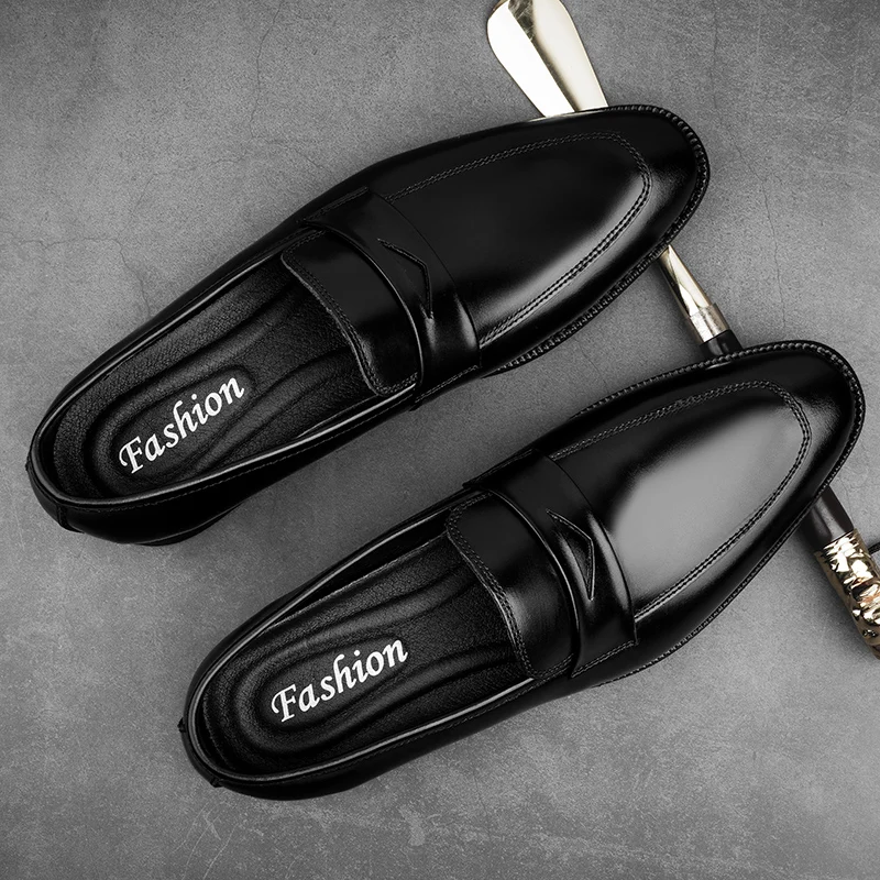 2022 мужские лоферы из натуральной кожи Фирменные модельные туфли в деловом стиле