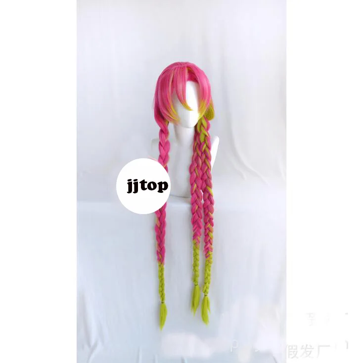 WIG ONLY Аниме Demon Slayer: Kimetsu no Yaiba косплей одежда Kanroji Mitsuri парик Kanroji Mitsuri Косплей Костюм на заказ - Цвет: WIG ONLY