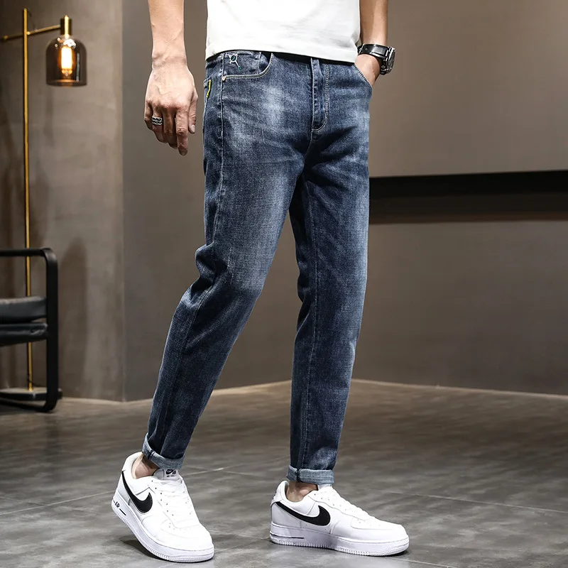 

2021 Spring and Fall Fashion Trend Men's Jeans, Retro Casual Comfortable Stretch Fashion Jeans NZKB16