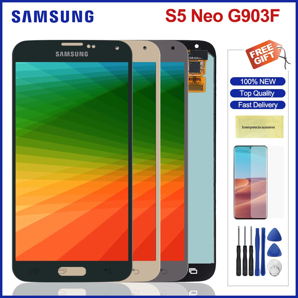 Оригинальный ЖК дисплей для Samsung Galaxy S5 Neo сенсорный экран дигитайзер в сборе