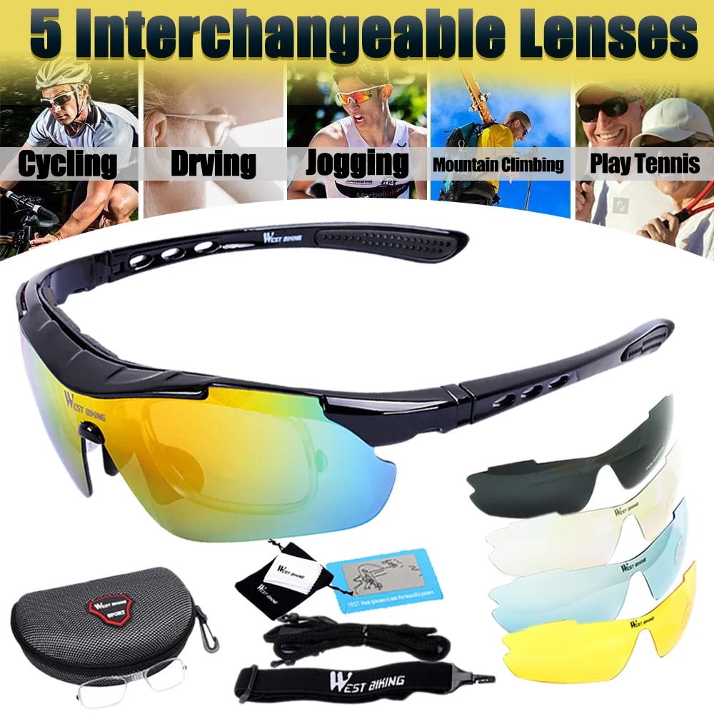 Поляризованные спортивные мужские солнцезащитные очки защитные для дорожного