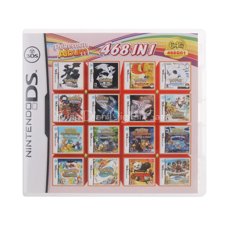 468 в 1 Compilation Video игровая карта картридж для Nintendo DS 3DS 2DS Super Combo Multi Cart|Запасные части|