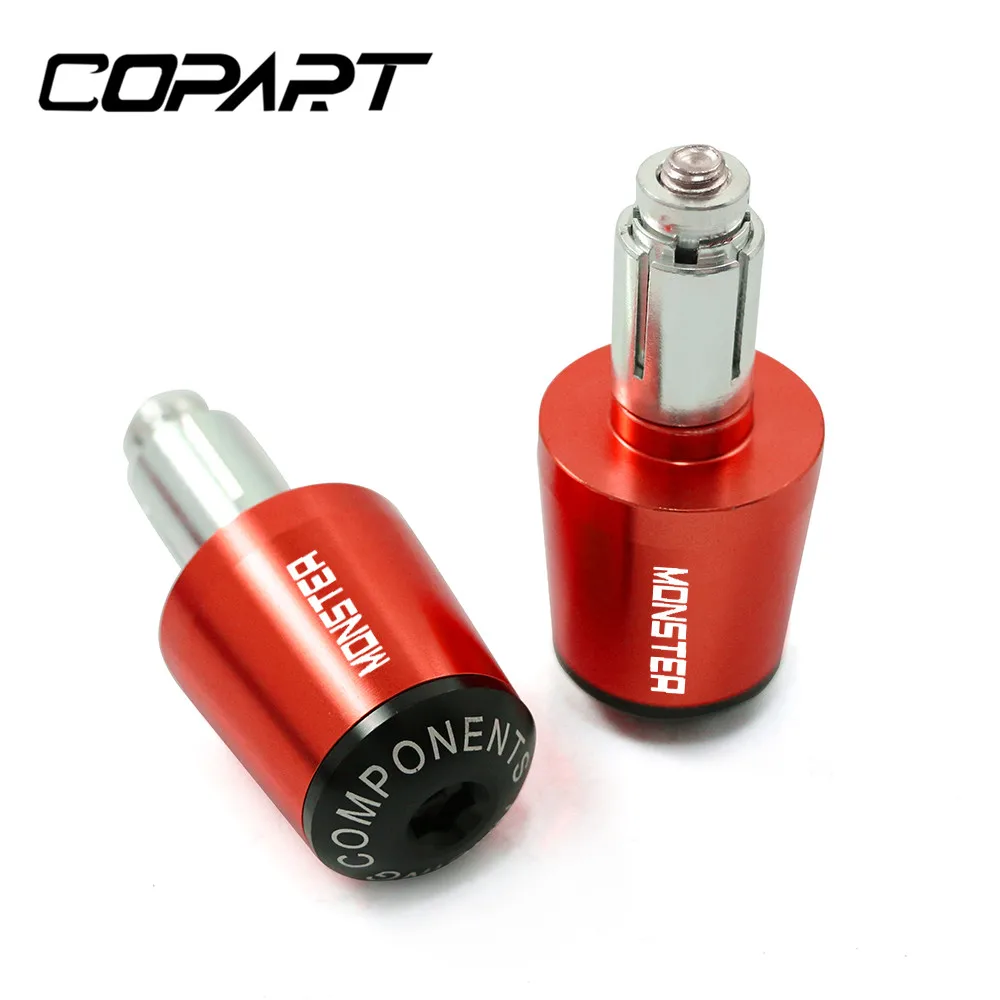 For DUCATI MONSTER 400/620/695/696/795/796/797/821 7/8&quot22MM CNC Motorcycle Accessories Handle Bar Handlebar Grips Cap End Plugs |