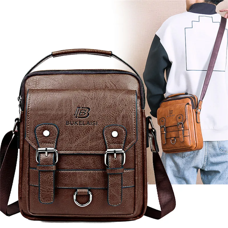 

Высококачественная повседневная мужская деловая сумка через плечо из искусственной кожи, Маленькая мужская сумка-мессенджер на одно плечо...