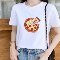 womens t shirt cartoon pizza t shirt short sleeve print casual womens clothing tops graphic t shirt harajuku shirt