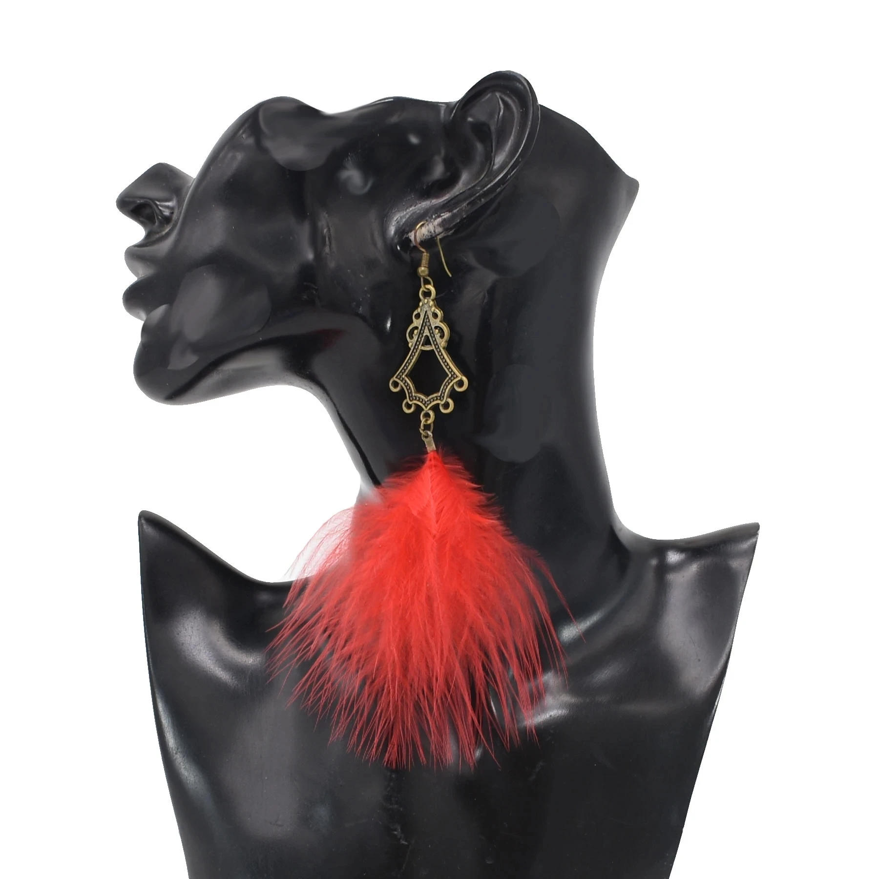 4 пары/компл. НОВЫЕ шикарные серьги-подвески с перьями для женщин раньше