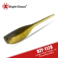 eight claws 48mm 1g 50pcslot ajing fishing soft worm lure artificial silicone bait needle tail jigging worm rockfish soft bait