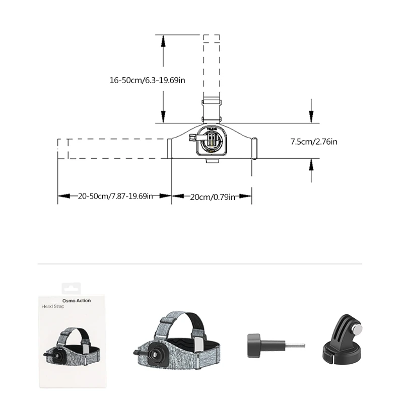 

MultiFunctional Elastic Adjustable Head Belt Camera Mount Strap for Osmo Pocket