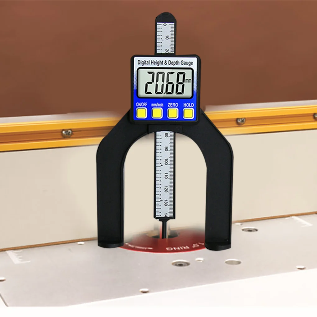 new Digital Display Height Gauge Electronic Depth Meter Ruler Woodworking Measuring Tools 0-80mm Range | Инструменты