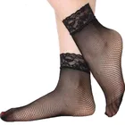 Комплект носков, 53 пары, сексуальные сетчатые, кружевные, короткие, черные, лето Шелковый носок, ультратонкие, эластичные, нейлоновые