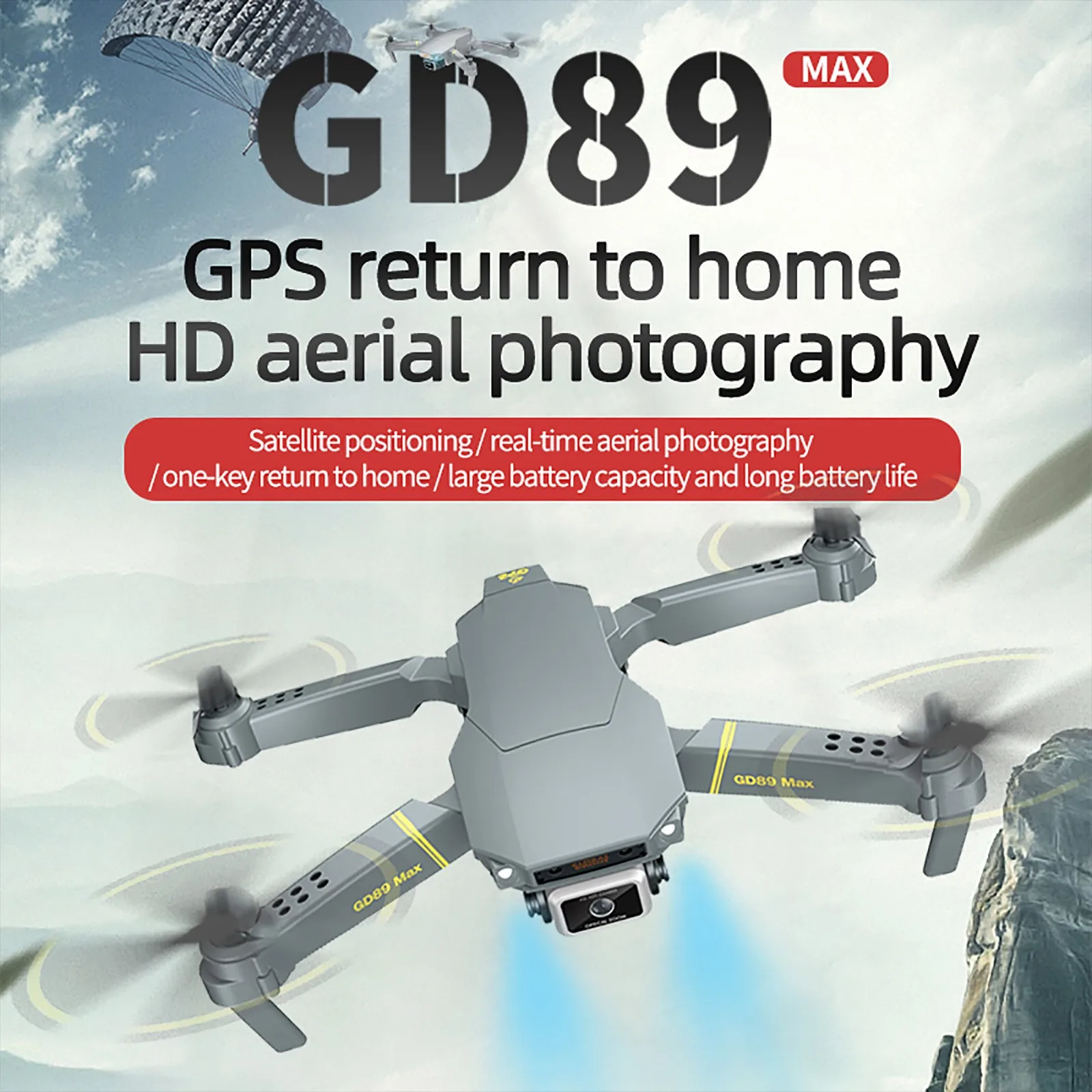 

GD89Max с камерой 6K HD WiFi FPV RC Квадрокоптер Onekey функция снятия и возврата 3,7 в 1700 мАч аккумулятор большой емкости # Y10