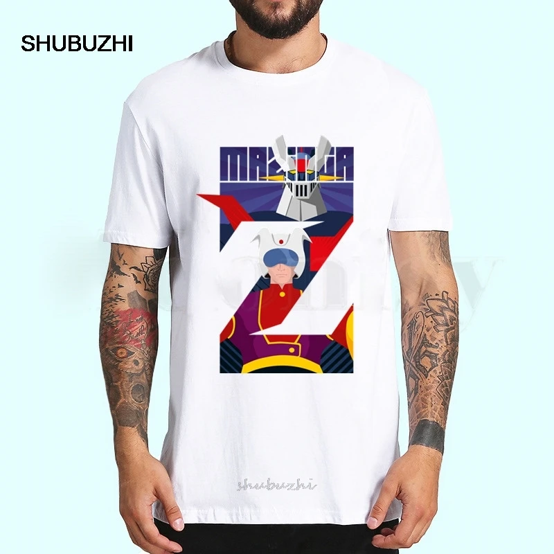 Футболки Mazinger Z с принтом в виде героев мультфильма робот для мужчин и женщин