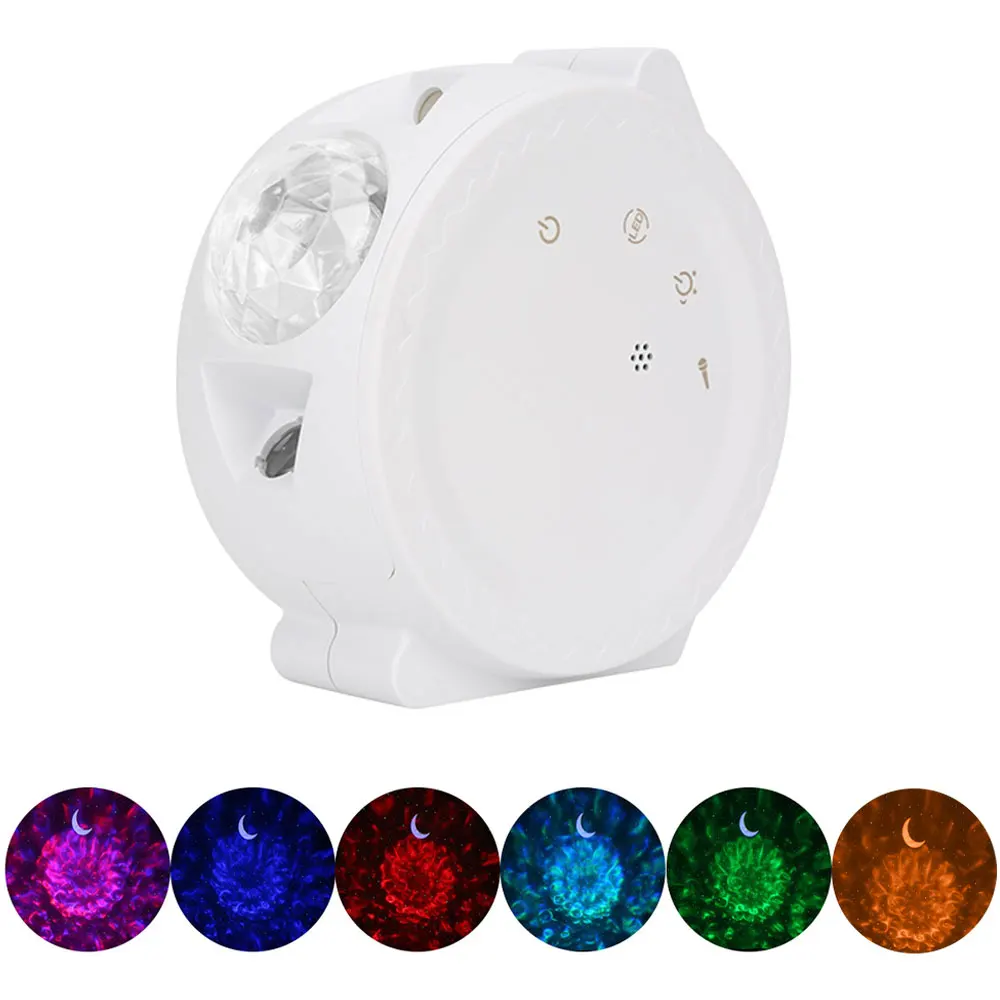 

New Starry Sky Projector LED Moon Star Nebula Night Light 6 Colors Ocean Wave Water Wave Night Lamp Children Kids Night Lamp