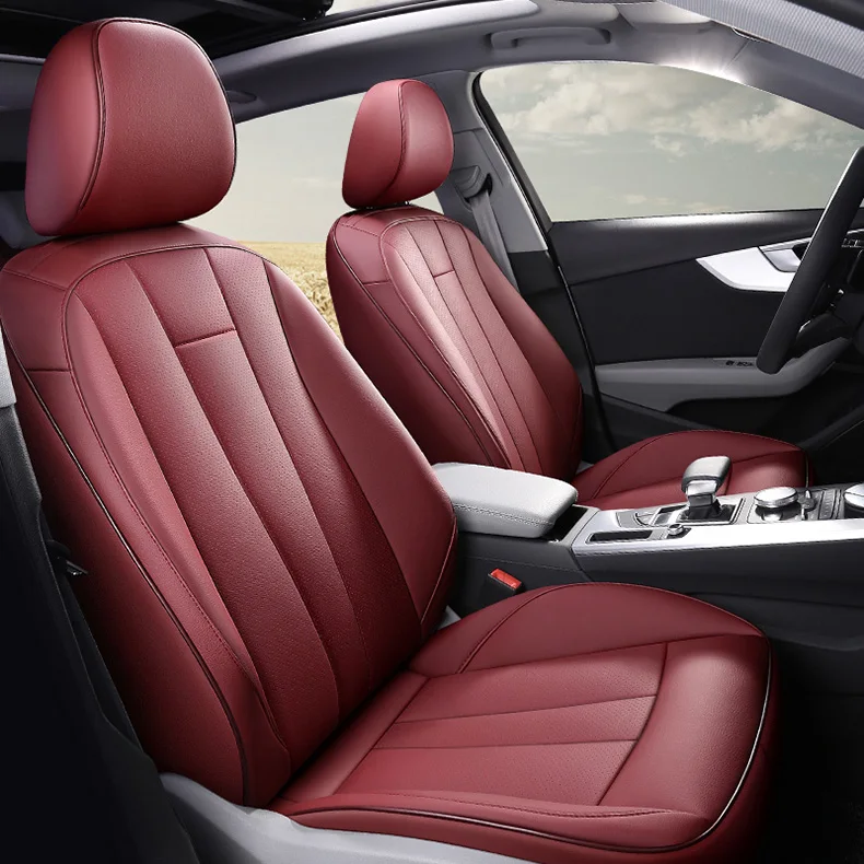 Пользовательские автомобильные сиденья набор для машин кожи автомобиля audi A4