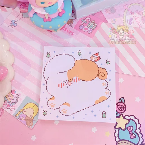 rabbit 80 листов каваи хлеб кролик блокнот школьный планировщик DIY Бумага для записей Липкие заметки Escolar Papelaria подарок для детей - Цвет: rabbit