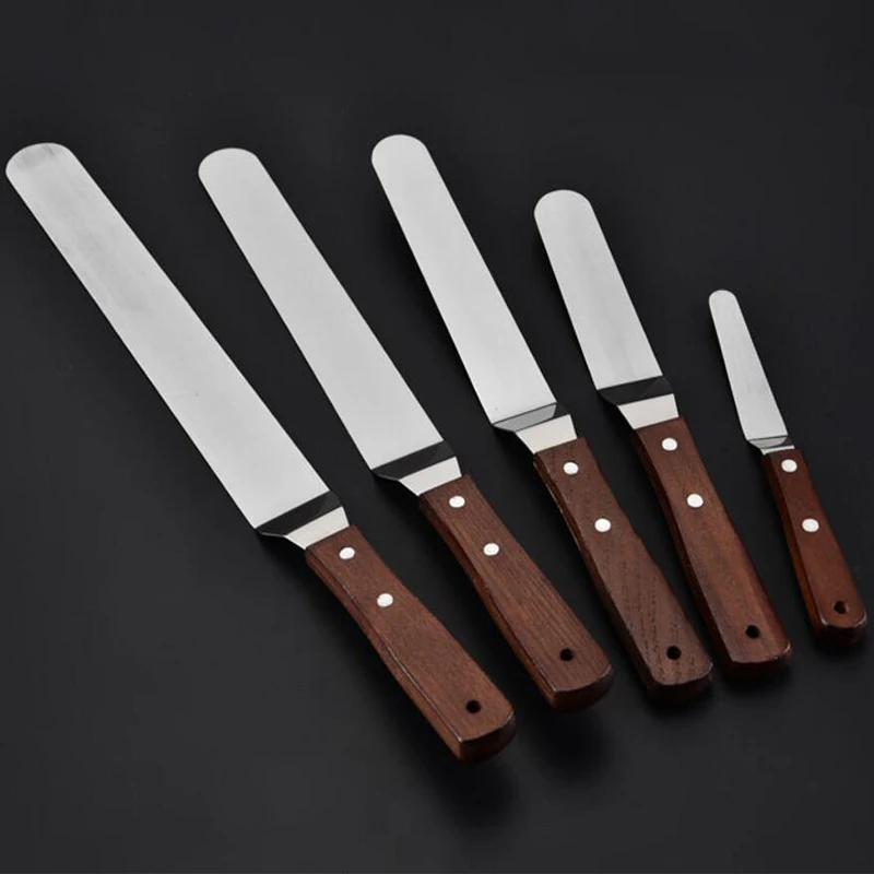 Профессиональный шпатель для глазировки тортов из нержавеющей стали прямая