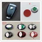 10 шт. 50 шт. 100 шт. 200 шт. 14 мм 15 мм золотой зеленый черный логотип автомобиля Брелок эмблема значок наклейка для Mito Giulietta Spider GT