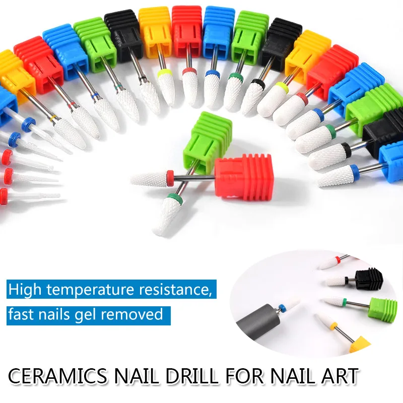 

Керамическая дрель для ногтей для нейл-арта быстрое удаление геля для ногтей Педикюр электрические пилки для ногтей фреза для маникюра