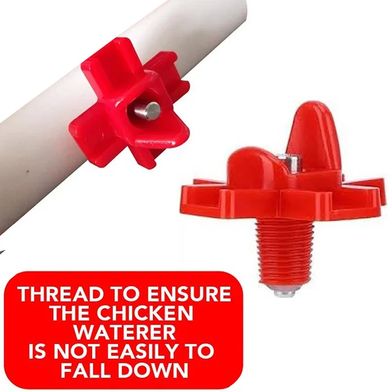 

Chicken Drinking Tap 1/10pcs Chicken Drinking Tap Automatic Chicken Water Cup Waterer Kit for Poultry JAN88