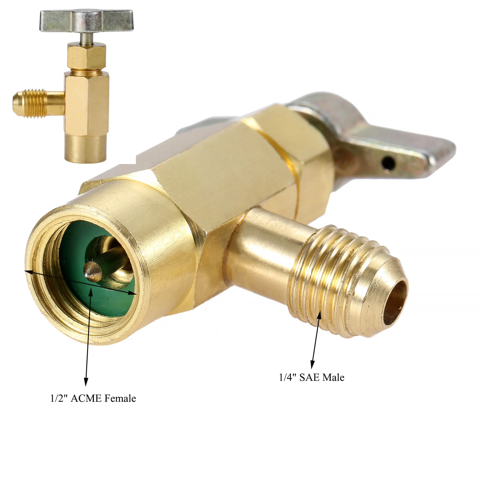 Дозатор Can клапана R134A 1/4 &quot переходник с внутренней резьбой на внутреннюю резьбу