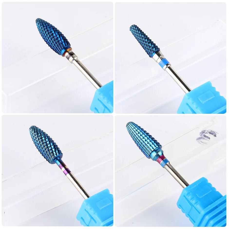 Набор сверл для ногтей из карбида вольфрама безопасные сверла 3 шт. 1/4 &quot