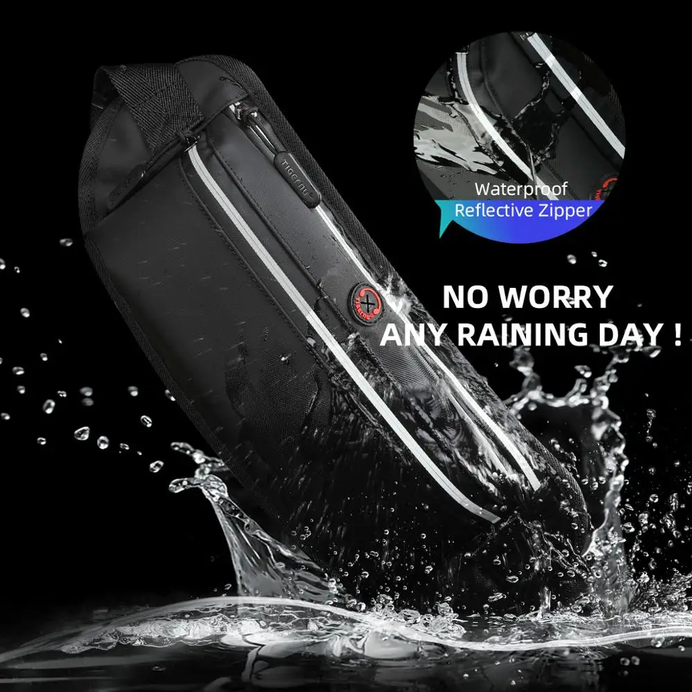 Мужская водонепроницаемая поясная сумка Tigernu нагрудная Сумочка Спортивная