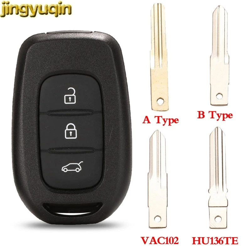 Jingyuqin 3 кнопки дистанционного ключа автомобиля в виде ракушки для Renault Dacia Duster 2013