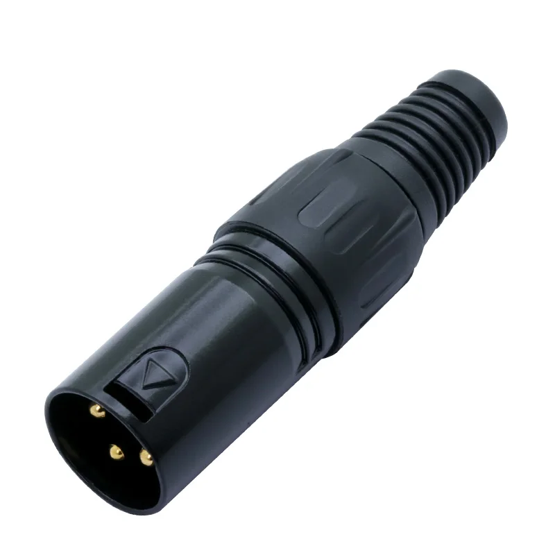 1xmale plug 1 шт. штепсельная вилка XLR или кабель с разъемом Jack, 3 pin, черный Цвет, микрофон адаптер XLR - Цвет: 1xmale plug