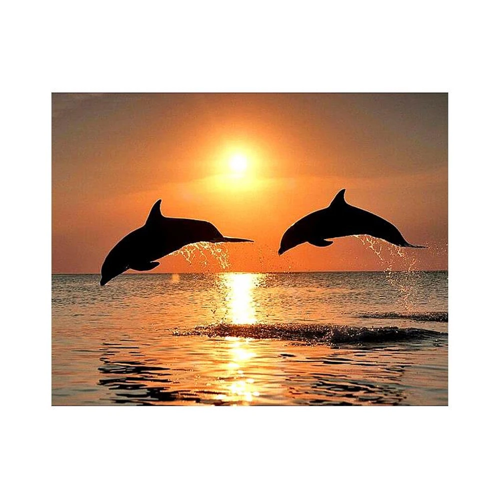 

Алмазная живопись «сделай сам», вышивка крестиком, танцующая рыба-пуховка на воде, алмазная вышивка, полная круглая мозаика, украшение из смолы