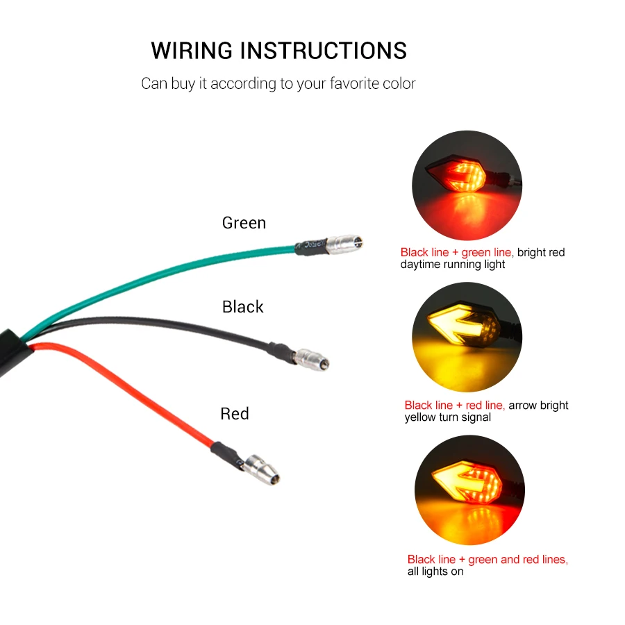 Мотоциклетный сигнальный светильник стоп-сигнал лампа течёт вода ing двойной цвет