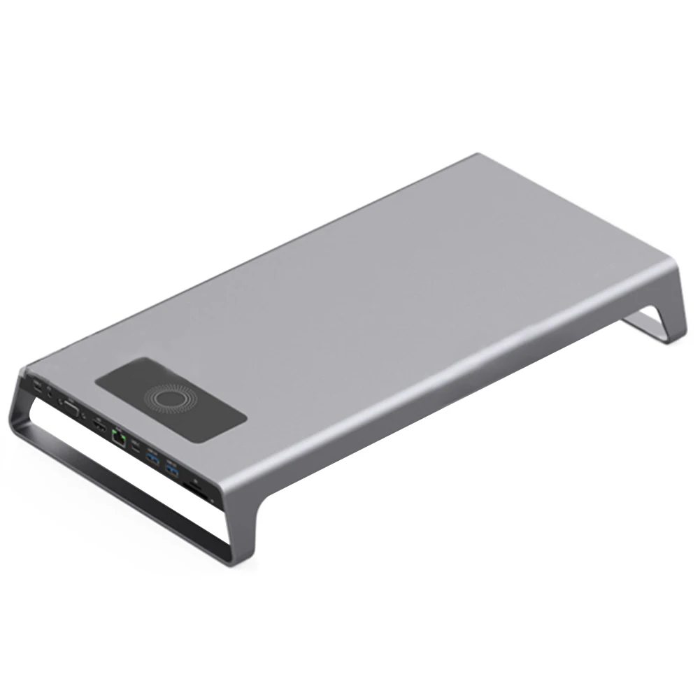 Алюминиевая подставка для монитора док станция с USB C концентратором поддержка 4K