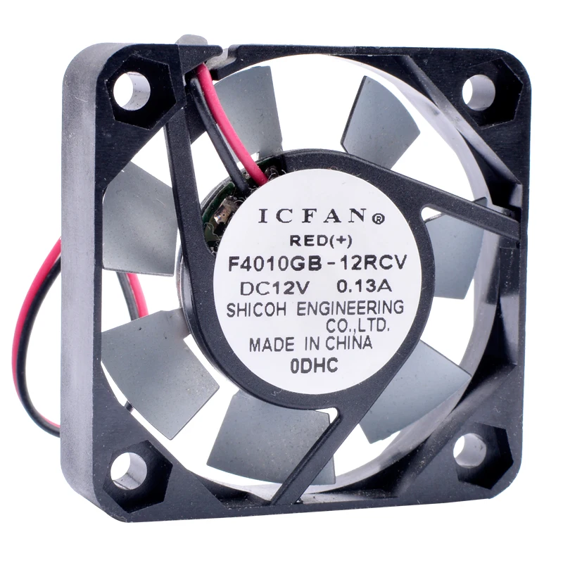 ICFAN F4010GB-12RCV 4cm 40x40x10mm 40mm fan DC12V 0.13A fan blade with metal sheet, high temperature resistant cooling fan