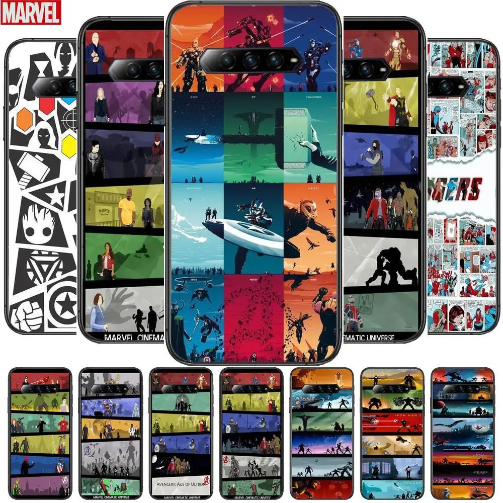 

Marvel movie Phone Case For xiaomi redmi Black Shark 4 Pro 2 3 3s Cases Helo Black Cover Silicone Back Prett mini cover funda