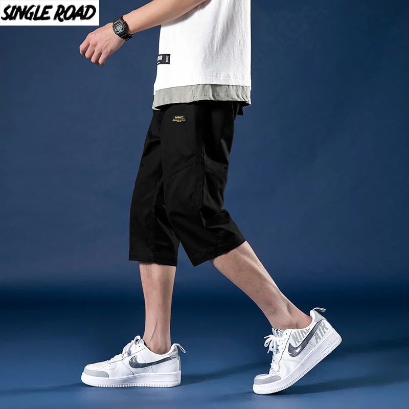 Брюки мужские летние однотонные в стиле Харадзюку черные|Повседневные брюки| |