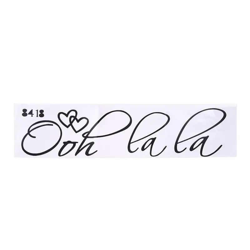 Виниловая наклейка на стену с сердечками и цитатой тему любви во Франции Декор