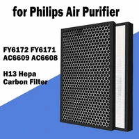 fy6172 fy6171 hepa filter and carbon filter for philips air purifier series 6000 ac6609 ac660830