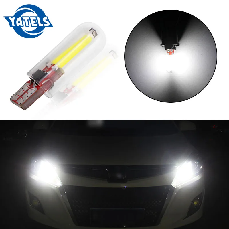 2018 новейший W5W led T10 cob стеклянный автомобильный светильник Led накаливания