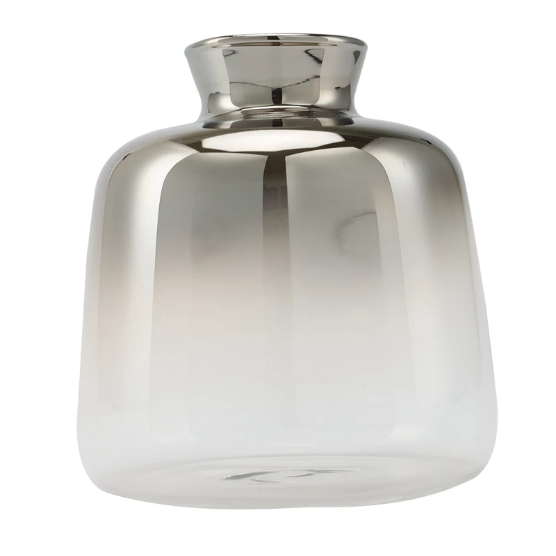 

Promotion! Nordic Silver Glass Vase Nordic Electroplated Flower Vases For Home Decor Dried Flower Bottle Bar Decoration
