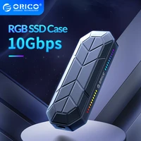 orico rgb m2 ssd case nvme enclosure m 2 to usb type c 3 1 gen2 10gbps ssd box cool game style m 2 ssd case