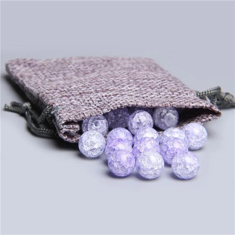 

Fashion Purple Women Natural Snow Cracked Crystal quartz Round spacer Beads For Jewelry Making bracelet 15" strand 4/6/8/10/12mm