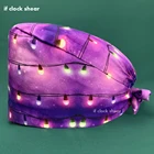 Женские хлопковые шапки-скрабы, впитывающие пот, эластичные шапки для ухода за домашними животными, рабочая шапка для кормления, шапки-скрабы с мультяшным принтом, оптовая продажа