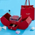 Подарок на вечерние ство, вечеринку, подарок на день рождения для мамы, девушки, Подарочная коробка с розой, женские подарки, подарок подруге невесты