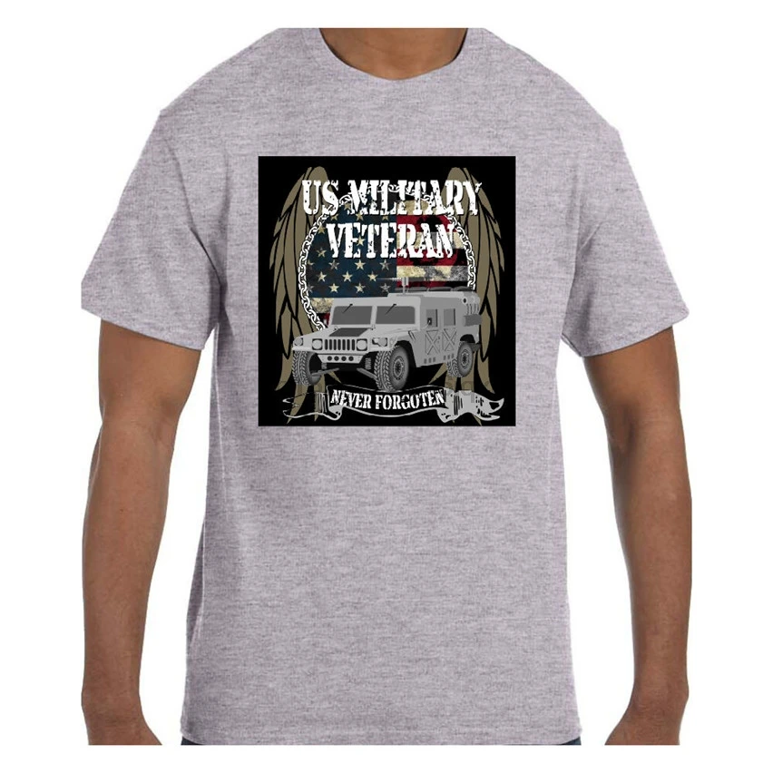 Funny Humor Tshirt Patriotic US Military Veteran Never Forgotten Casual Tee | Мужская одежда